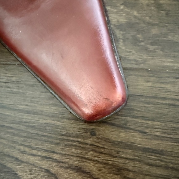 Gianni Bini Red Heeled Boots Sleek Suede Design - Picture 8 of 9